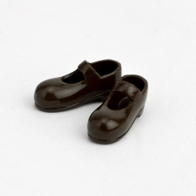 11SH-F001T-G Obitsu 11cm Body Doll Strapped Magnet Shoes Brown ~ LAST ONE ~ 