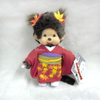 256180 Sekiguchi Monchhichi Plush 20cm Kimono Scarlet Maple Leaves 256180 Sekiguchi Monchhichi Plush 20cm Kimono Scarlet Maple Leaves