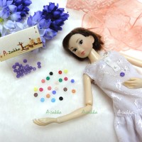 NDB001PUE Doll Custom Dress Tiny Button Round 4mm S Purple NDB001PUE Doll Custom Dress Tiny Button Round 4mm S Purple