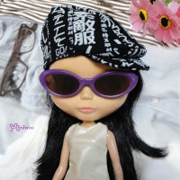 HSM011PUE03 Neo B Doll Mimi Plastic Purple Glasses Brown Lens HSM011PUE03 Neo B Doll Mimi Plastic Purple Glasses Brown Lens