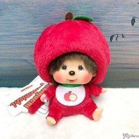 201242 Apple Monchhichi 14cm SS Size Plush Mascot Bean Bag Sitting  ~ RARE ~ 