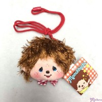 293660 Monchhichi Mokomoko 11 x 9cm Plush Coin Bag BROWN with Zipper & Strap 293660 Monchhichi Mokomoko 11 x 9cm Plush Coin Bag BROWN with Zipper & Strap