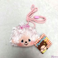 293670 Monchhichi Mokomoko 11 x 9cm Plush Coin Bag PINK with Zipper & Strap 293670 Monchhichi Mokomoko 11 x 9cm Plush Coin Bag PINK with Zipper & Strap