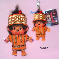 Monchhichi SS Size Big Head Plush Mascot Keychain Taiwan Tribe Atayal 702950
