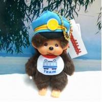 745050 Japan Limited Monchhichi SS Size Keychain Mascot - Train Captain 745050 Japan Limited Monchhichi SS Size Keychain Mascot - Train Captain