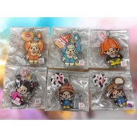 Goemon x Monchhichi 5-7cm plastic keychain (6pcs Set) ~ Japan Limited Goemon x Monchhichi 5-7cm plastic keychain (6pcs Set) ~ Japan Limited