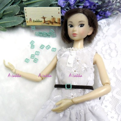 NDA021BLE Doll Dress DIY Crafts Mini Metal Buckle Blue 10pcs