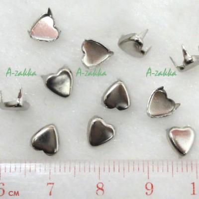 NDA047SLR Doll Dress Making Tools Mini Heart Rivet 6mm Silver NDA047SLR Doll Dress Making Tools Mini Heart Rivet 6mm Silver