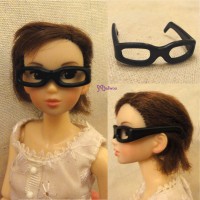 NDA108BLK 1/6 Bjd Doll Plastic Glasses Black NDA108BLK 1/6 Bjd Doll Plastic Glasses Black