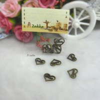 Bjd Necklace Pendant Mini Love Heart Antique Brass 5pc NDA130SLR Bjd Necklace Pendant Mini Love Heart Antique Brass 5pc NDA130SLR