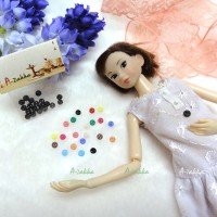 NDB001BLK Doll Dress Craft Part Tiny Button Round 4mm S Black NDB001BLK Doll Dress Craft Part Tiny Button Round 4mm S Black