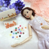 NDB002RAE Doll Dress DIY Craft Tiny Button Circular 5mm S Orange NDB002RAE Doll Dress DIY Craft Tiny Button Circular 5mm S Orange
