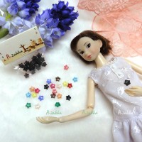 NDB005BLK Doll Dress Sewing Tiny Tool Button Star 6.5mm Black NDB005BLK Doll Dress Sewing Tiny Tool Button Star 6.5mm Black