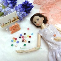NDB005RAE Doll Dress DIY Sewing Tiny Button Star 6.5mm Orange NDB005RAE Doll Dress DIY Sewing Tiny Button Star 6.5mm Orange