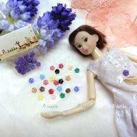 NDB007PUE Doll Dress Sewing Button Sakura Flower 6.5mm Purple NDB007PUE Doll Dress Sewing Button Sakura Flower 6.5mm Purple