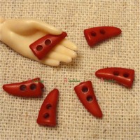 NDB028RED Doll Coat DIY Crafts 10mm Mini Horn Button Red NDB028RED Doll Coat DIY Crafts 10mm Mini Horn Button Red