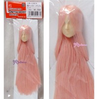 27HD-F01WC16 Obitsu 24-27cm Female Doll Head 01 Long Pink Hair Wig White Skin