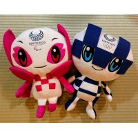 800511+800528 Tokyo Olympics 2020 Mascot L Size 40cm Plush - Miraitowa & Someity