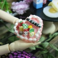 TPS026CAK 1/6 Bjd Doll Miniature Food Mini Heart Fruit Cake TPS026CAK 1/6 Bjd Doll Miniature Food Mini Heart Fruit Cake