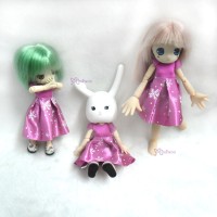 WHB006 OB 11cm Doll Figure One-piece Dress Snow WHB006 OB 11cm Doll Figure One-piece Dress Snow