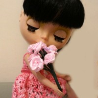 YC0037RSE 1/6 Bjd Doll Mini Satin Flower Rose Pink