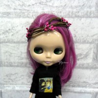 YC0053RSE Bjd Mini Headdress Flower Ring Rose YC0053RSE Bjd Mini Headdress Flower Ring Rose